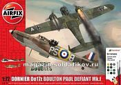 Сборная модель из пластика А Самолеты Boulton Paul Defiant Mk.1 и Dornier (1:72) Airfix - фото