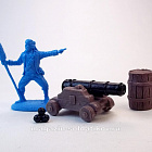 Солдатики из пластика Пираты «Бутылка Рома» (голубой цвет), 1:32 Хобби Бункер
