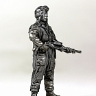 Миниатюра из олова WW2-13 Танкист, стрелок-радист с пулемётом ДТ. 1943-45 гг. EK Castings