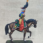 Миниатюра из олова Мамелюк императорской гвардии с бунчуком, 54 мм, Студия Большой полк (ИЛ2384.12.03.54) (ИЛ2384.12.03.54)