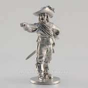 Сборная миниатюра из металла Офицер, командир артиллерийского расчета, 28 мм, Аванпост - фото