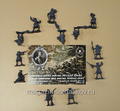 Солдатики из пластика Набор солдатиков №48 «Русская армия 1700-1721 (серый, 12 шт)» 1/32 Инженеръ Басевичъ - фото