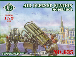 Сборная модель из пластика Советская противовоздушная установка, 1931 год, military UM technics (1/72)