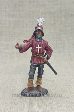 Миниатюра из олова Офицер швейцарских алебардистов, 54 мм, Студия Большой полк - фото
