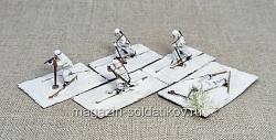530-121 Советские лыжники - 5 шт., набор в росписи 1/72 (530-121 н5шт) (530-121 н5шт)