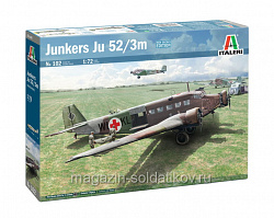 Сборная модель из пластика ИТ Самолёт Junkers Ju 52/3m (1/72) Italeri (0102) (0102)