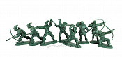 Солдатики из пластика LOD006 1/2 набора Робин Гуд и «Веселые Люди», 8 фигур, цвет зеленый, 1:32, LOD Enterprises - фото
