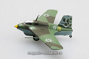 Масштабная модель в сборе и окраске Самолет Me-163 B-1a, жёлтый 15 1:72 Easy Model - фото