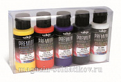 Набор прозрачных красок 5х60 мл. Vallejo Premium. Краски, химия, инструменты - фото