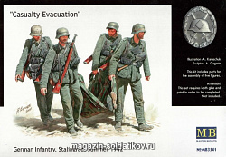 Сборные фигуры из пластика MB 3541 Casualty Evacuation, German infantry, Stalingrad, Summer 1942 (1/35) Master Box
