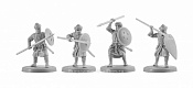 Фигурки из смолы Арабская пехота №1, 4 фигуры, 28 мм, V&V miniatures - фото