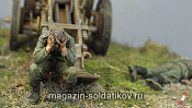 Сборная миниатюра из смолы Война окончена. Германские артиллеристы, Курск, лето 1943. Две фигуры.1/35 Tank - фото