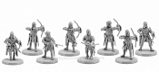 Сборная миниатюра из смолы Византийские лучники, 8 фигур, 28 мм, V&V miniatures - фото