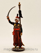 Миниатюра из олова Мамелюк с бунчуком. Франция, 1806-14 г, Студия Большой полк - фото