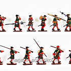 Миниатюра в росписи Преображенский полк, Армия Петра I, XVIII век, 1:32 (МСПОР109Р) (МСПОР109Р )