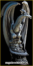 Фигурки из металла Ледяной Дракон, композиция из металлических фигурок, 32 мм, Mithril - фото