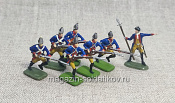 Солдатики из пластика в росписи Прусские гренадеры, набор 7 шт., Семилетняя война, Revell - фото
