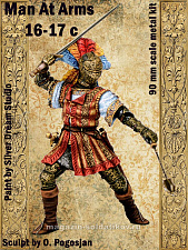 Сборная миниатюра из металла Man at Arms 90 мм XVI-XVII, Legion Miniatures - фото