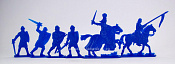 Барон Хлодомир и его люди 54 мм ( 4+2 шт, синий цвет), Воины и битвы - фото