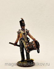 Миниатюра из олова Барабанщик 27 пехотного полка. Великобритания, 1809-15 гг, Студия Большой полк - фото