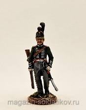 Миниатюра из олова Рядовой шевальжерского полка полка Гессен-Дармштадт, 54 мм, Студия Большой полк - фото