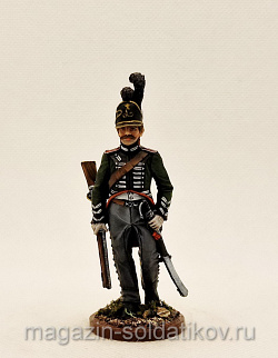 Миниатюра из олова Рядовой шевальжерского полка полка Гессен-Дармштадт, 54 мм, Студия Большой полк