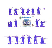 Солдатик из пластика Выбранецкая пехота (16 фигурок, фиолетовый) 1:32, Уфимский солдатик - фото