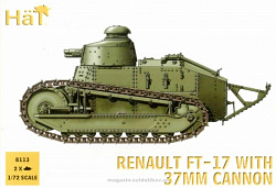 Сборная модель из пластика FT-17 with 37mm cannon,(1:72), Hat (8113) (8113)