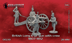 Британская длинная 6-фунтовая пушка с расчётом (1807-1812), 28 мм Аванпост