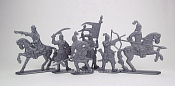 Солдатики из пластика Казахское ханство (6 шт, серебристый) 52 мм, История в фигурках - фото