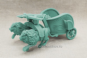 Фигурка из смолы Колесница, сизый цвет - фото