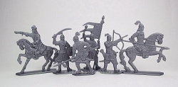 Солдатики из пластика Казахское ханство (6 шт, серебристый) 52 мм, История в фигурках