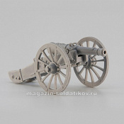 Сборная миниатюра из смолы 12-фунтовая пушка системы Грибоваля, Франция, 28 мм, Аванпост - фото