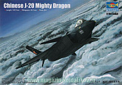 Сборная модель из пластика Самолет Chinece J-20 Mighty Dragon 1:144 Трумпетер - фото