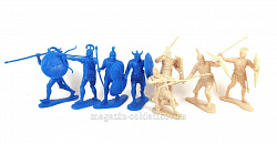 Солдатики из пластика LOD001 1/2 набора Война в Трое (War at Troy infantry) цвет: синий, бежевый, 1:32, LOD Enterprises