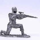 Миниатюра из олова 025 РТ Снайпер Павличенко, 54 мм, Ратник