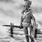 Миниатюра из олова 706 РТ Карабинер легкой пехоты Итальянского королевства, 1806-1808 гг.., 54 мм, Ратник