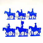 Солдатики из пластика 54-005 Шведские драгуны на параде, Северная война 1700-1721 гг (синий), Студия Большой полк