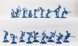 Солдатики из пластика Стража Зайцландии (18 шт, синий металлик), Солдатики ЛАД