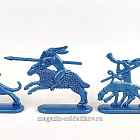 Солдатики из пластика Барон де Зай (8 шт, голубой металлик), Солдатики ЛАД