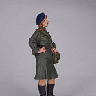 Миниатюра в росписи Девушка-санинструктор, сержант Красной армии. 1943-45 гг. СССР, 1:32, Сибирский партизан (СП064) (СП064)