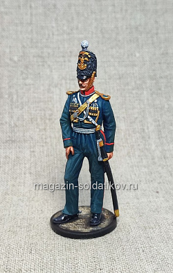 Миниатюра из олова Обер-офицер Нижегородского драгунского полка, Кавказ 1850,54 мм, Студия Большой полк (ИЛ2399.12.02.54) (ИЛ2399.12.02.54)