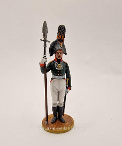 Миниатюра из олова Обер офицер мушкетерского полка, 1804-06 гг Россия, 54 мм, Студия Большой полк (БП0544.12.02.54) (БП0544.12.02.54)
