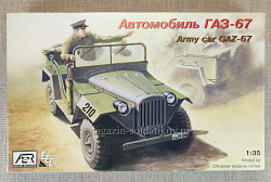 Сборная модель из пластика 3508 Командирский автомобиль ГАЗ-67 1/35 AER s.r.l. Moldova (400-849) (400-849)