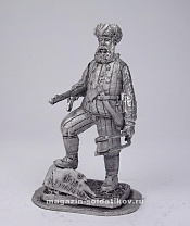 Миниатюра из олова 190 РТ Партизан с миной 54 мм, Ратник - фото