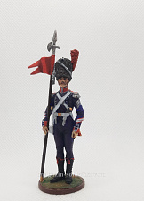 Миниатюра из олова Старший сержант 2-ой орлоносец 7-го лёгкого полка, 1809г, 54 мм, Студия Большой полк - фото