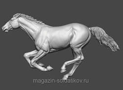 Сборная миниатюра из смолы Лошадь №27, 54 мм, Chronos miniatures (CHM-54372) (CHM-54372)