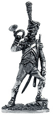 Миниатюра из металла 050. Корнет вольтижеров легкой пехоты, Франция 1809-1813 гг. EK Castings - фото
