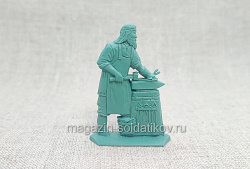 Солдатики из пластика Киевская Русь. Мирный житель. Кузнец Бокша (зеленый), Воины и битвы (CN90_1) (CN90_1 )