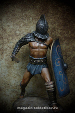 Сборная фигура из смолы Roman gladiator Secutor, 75 mm. Mercury Models - фото